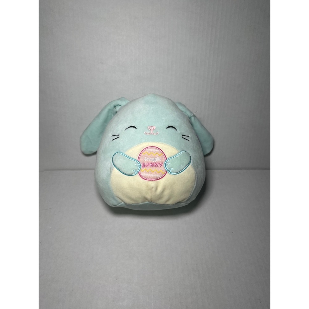 Squishmallows Kellytoy Xin Blue Bunny Rabbit Easter Egg Bunny Plush 8 in